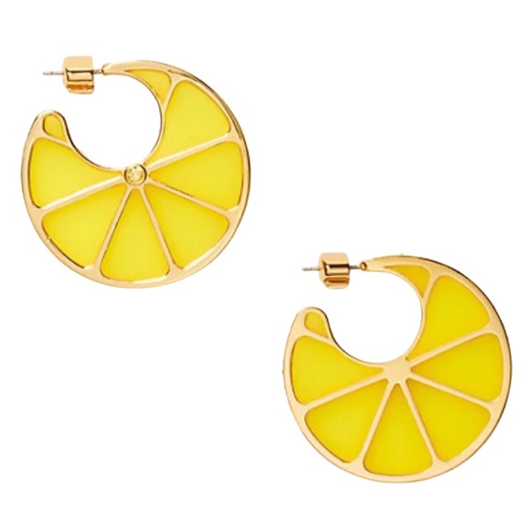 KATE SPADE • Tutti Fruity Lemon Slices Hoop Earrings